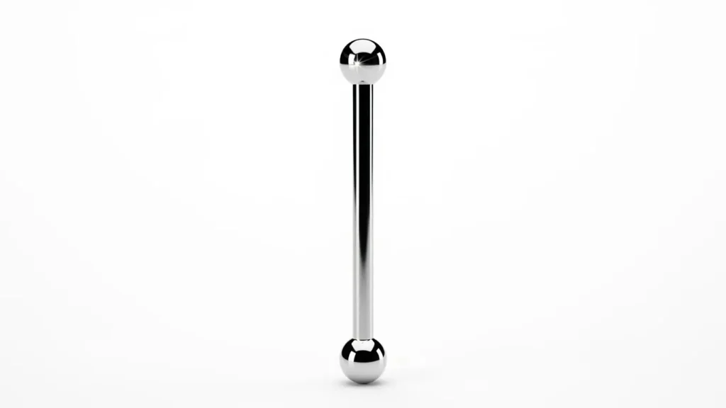 ファーストピアスに最適なサージカルステンレス製のストレートバーベル(16G)
