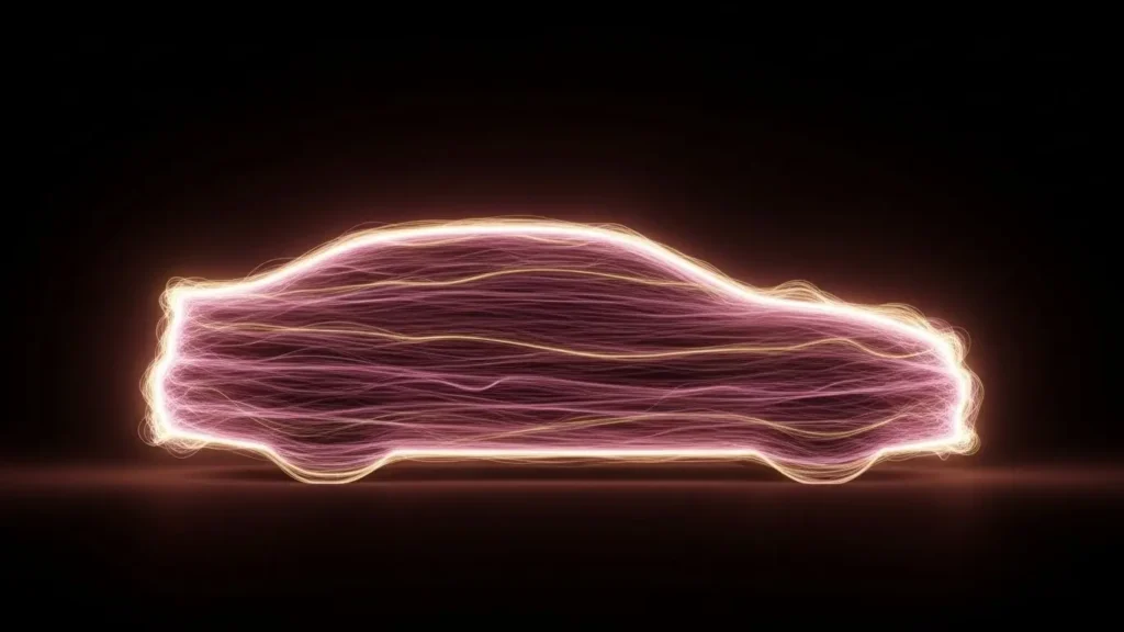 車ナンバー8358が持つ守護と愛のパワーを象徴する温かい光の結界