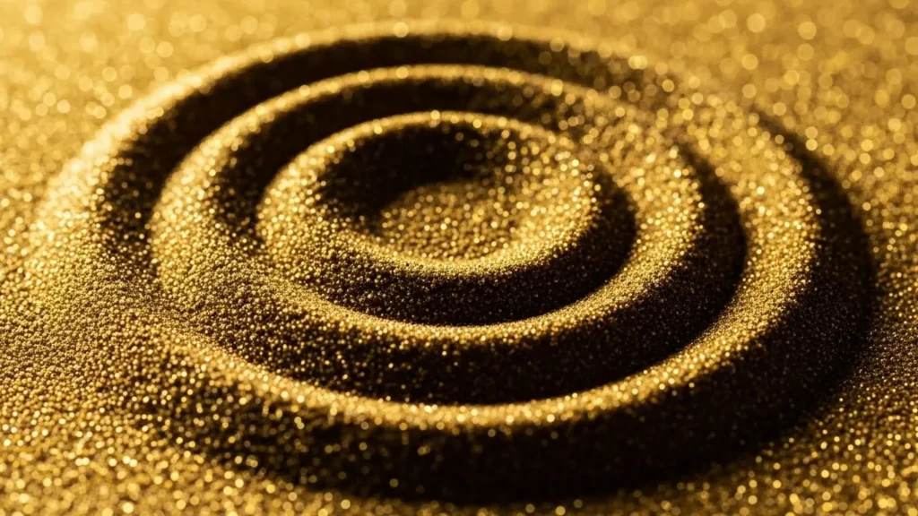 数秘術で五大吉数とされる24の完全性と金運を象徴する金のイメージ